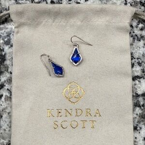 Kendra Scott Cobalt Blue and Silver Earrings